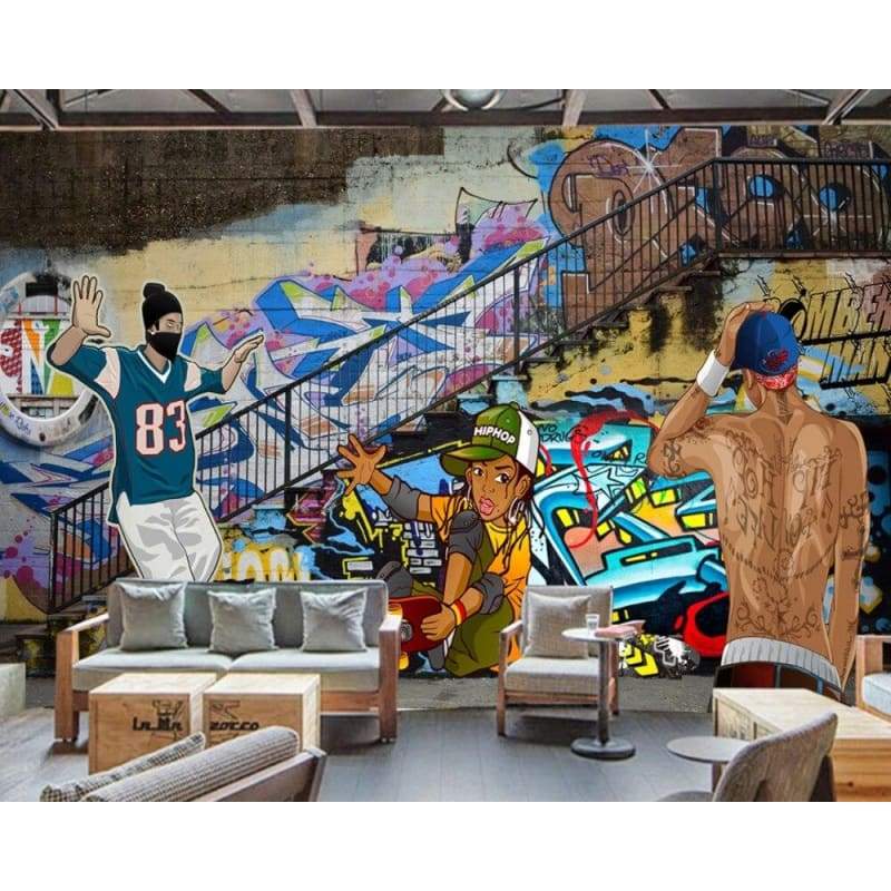 Carta da parati vintage Graffiti di New York