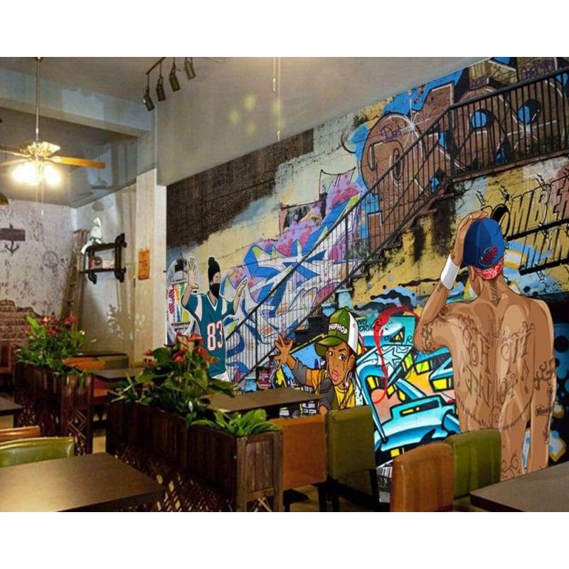 Carta da parati vintage Graffiti di New York