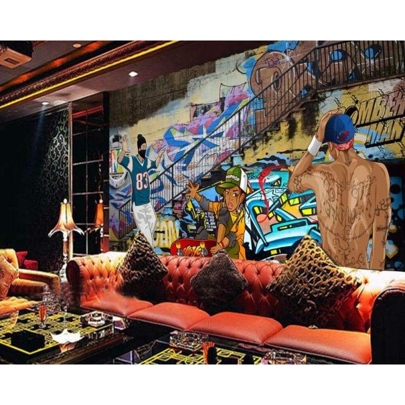 Carta da parati vintage Graffiti di New York