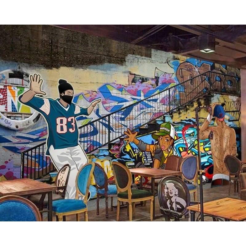 Carta da parati vintage Graffiti di New York