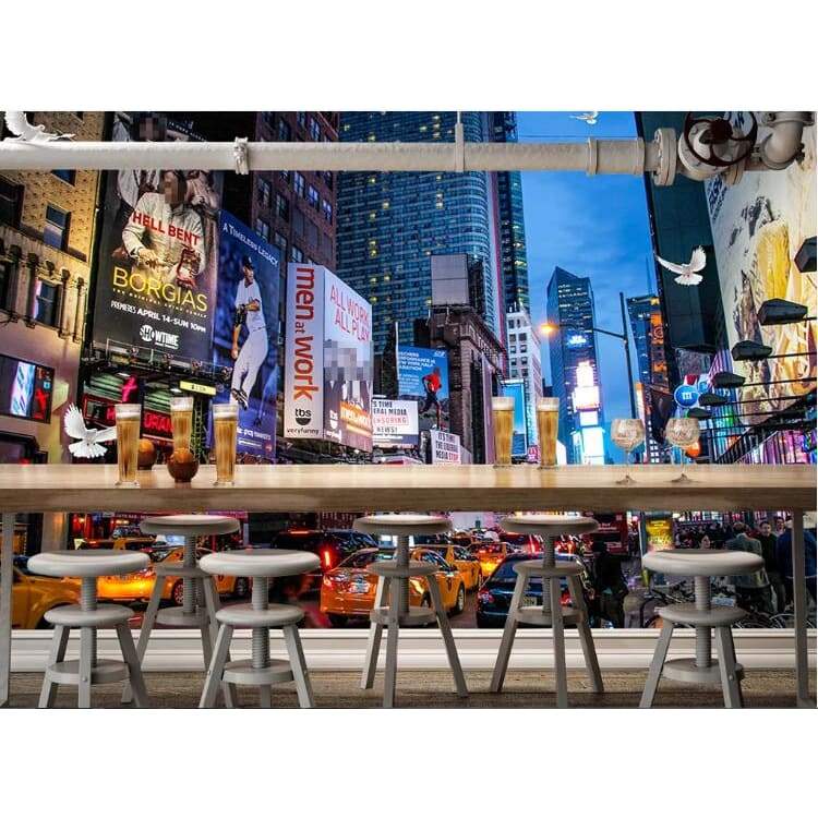 Grande carta da parati vintage di New York