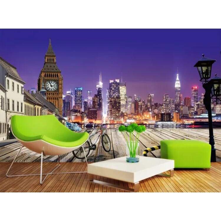 Grande carta da parati vintage di New York