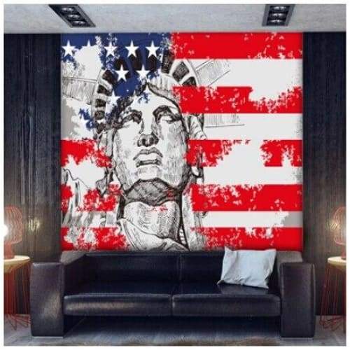 Carta da parati vintage della statua della libertà di New York