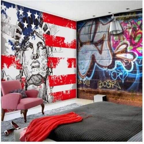 Carta da parati vintage della statua della libertà di New York