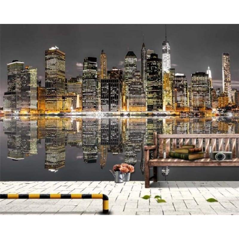 Carta da parati con paesaggio vintage di New York