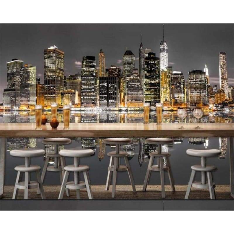 Carta da parati con paesaggio vintage di New York