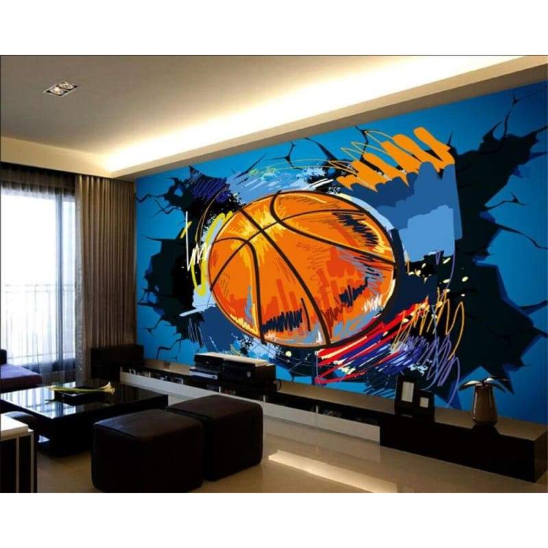 Carta da parati a tema basket vintage