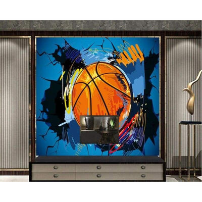 Carta da parati a tema basket vintage