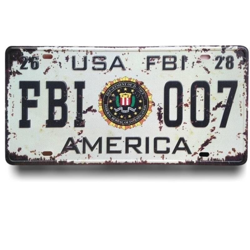 Targa vintage dell'FBI