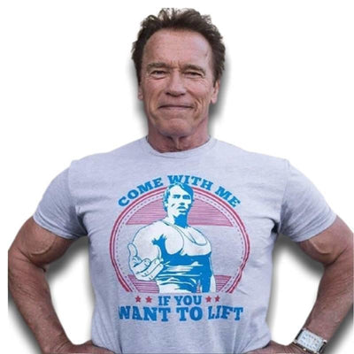 Maglietta vintage di Arnold Schwarzenegger Vieni con me