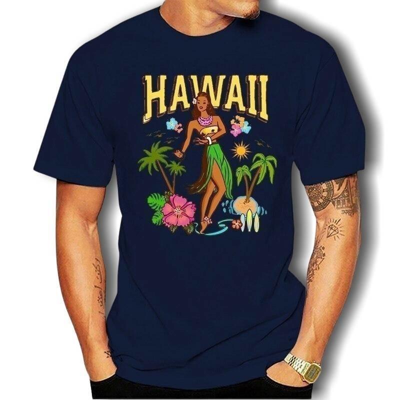 T-shirt hawaiana vintage da ragazza