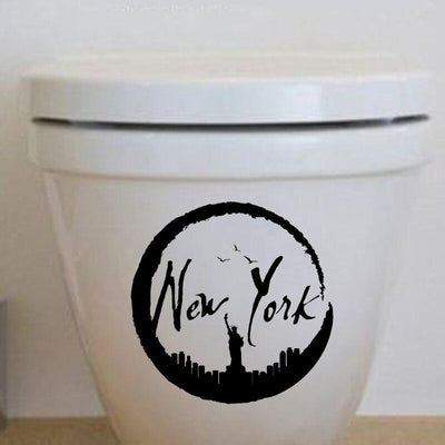 Adesivi vintage per sedile del water di New York