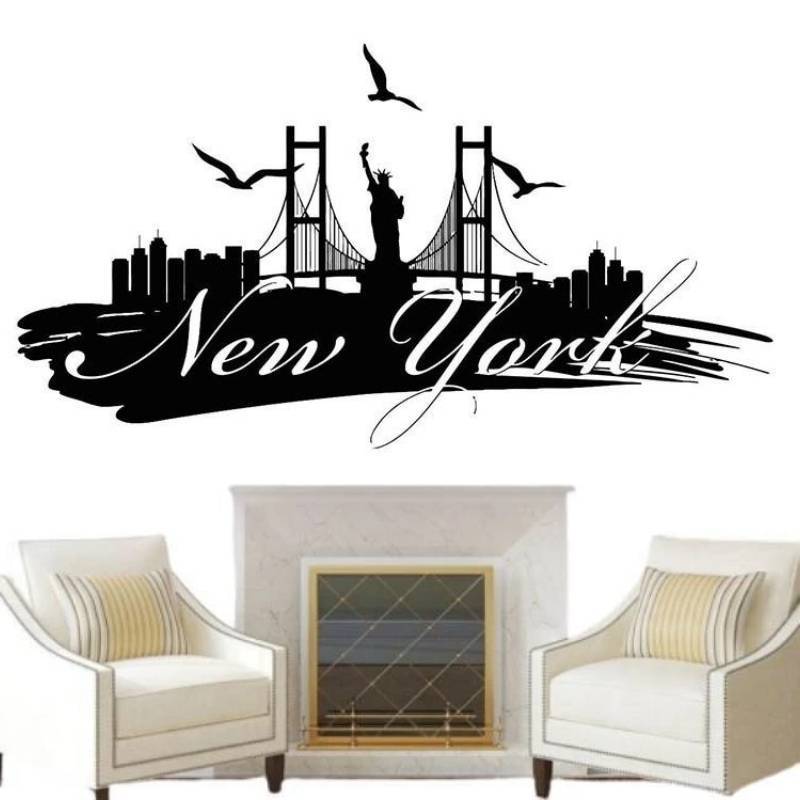 Adesivi vintage giganti di New York