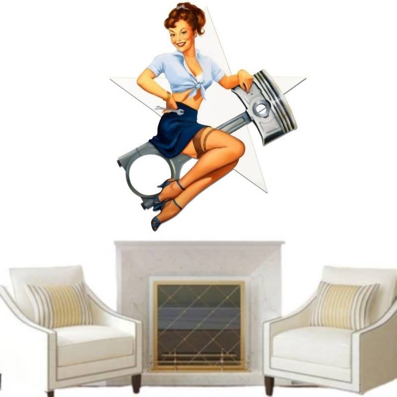 Adesivi murali pin up americani