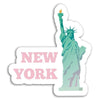 Adesivi vintage New York rosa