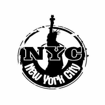 Adesivi vintage in bianco e nero di New York