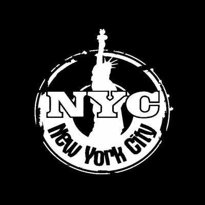 Adesivi vintage in bianco e nero di New York