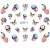 Adesivi per unghie vintage con bandiera americana