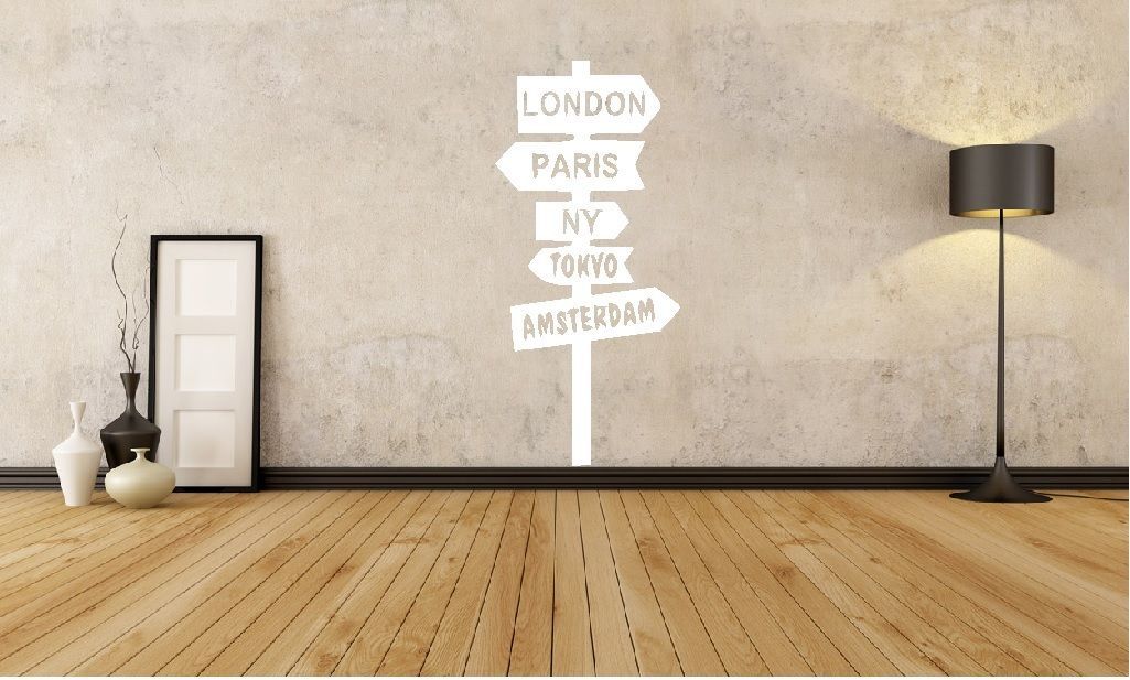 Adesivi vintage Parigi New York Londra