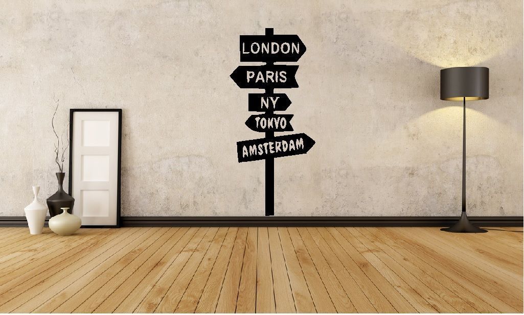 Adesivi vintage Parigi New York Londra