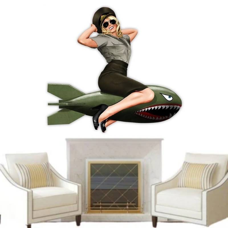 Adesivi Bomber Pin Up vintage