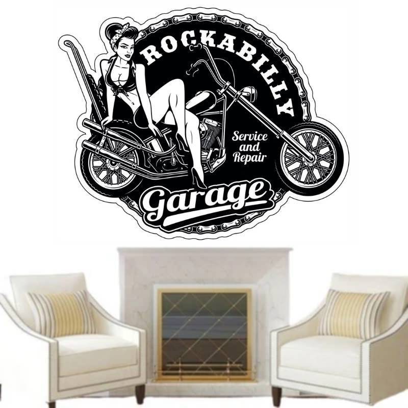 Adesivi per casco da motociclista Pin Up americano