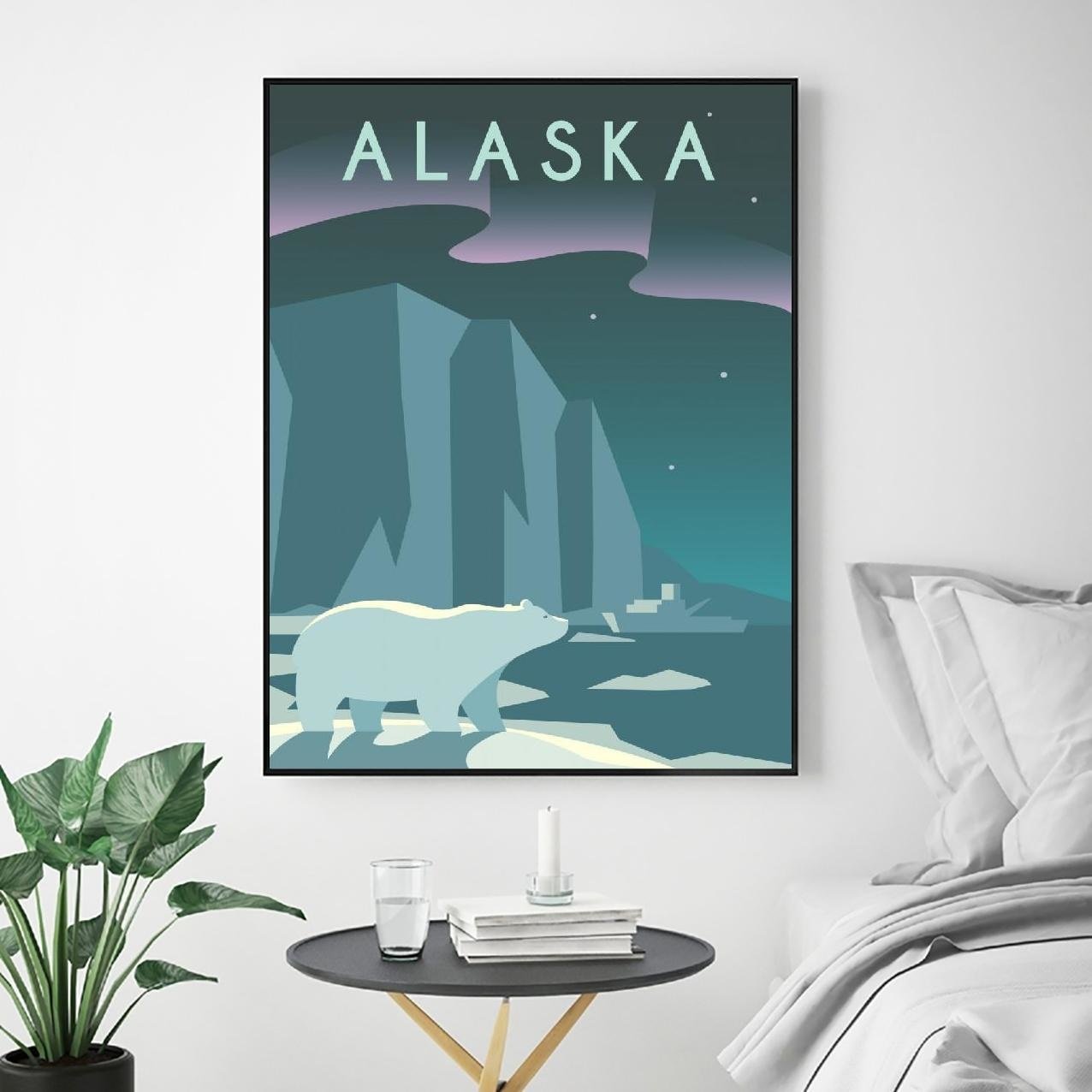 Pittura Vintage dell'Alaska