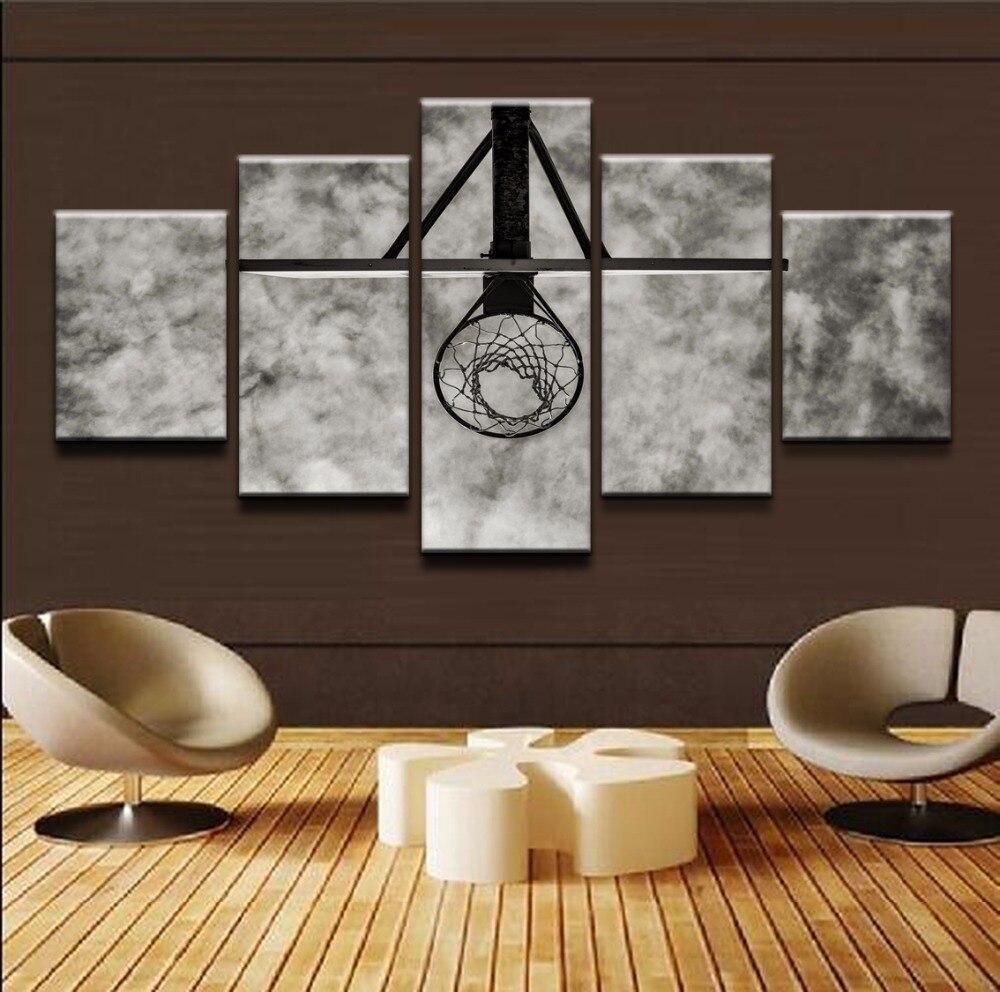 Dipinto in bianco e nero di pallacanestro vintage