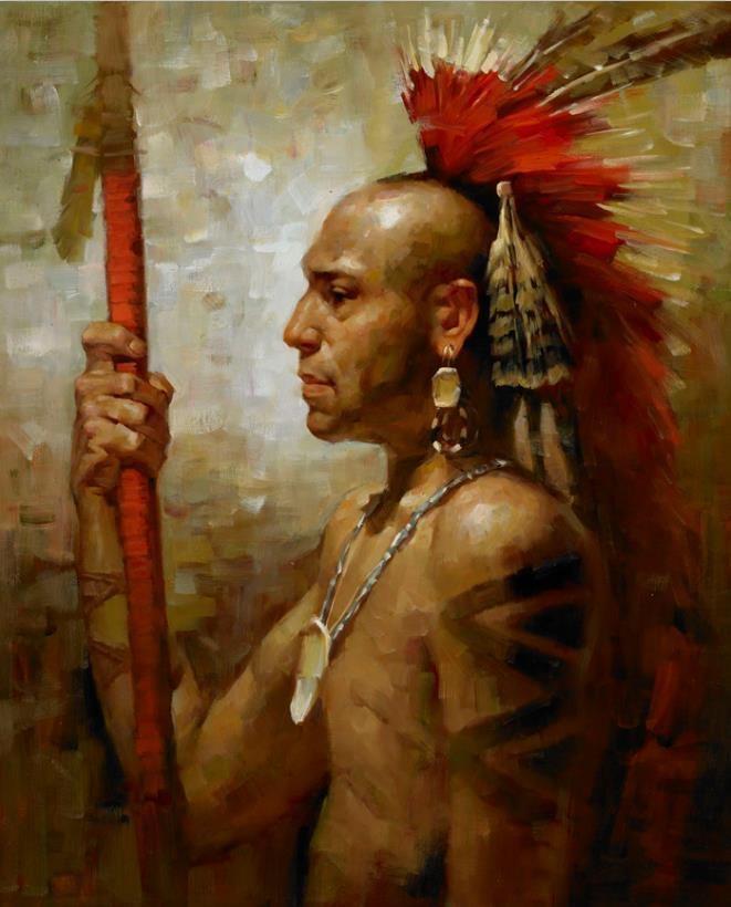 Dipinto Vintage capo indiano