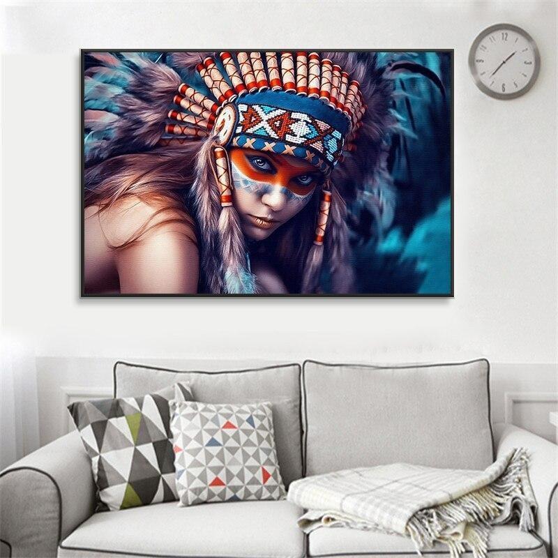 Dipinto Vintage copricapo indiano