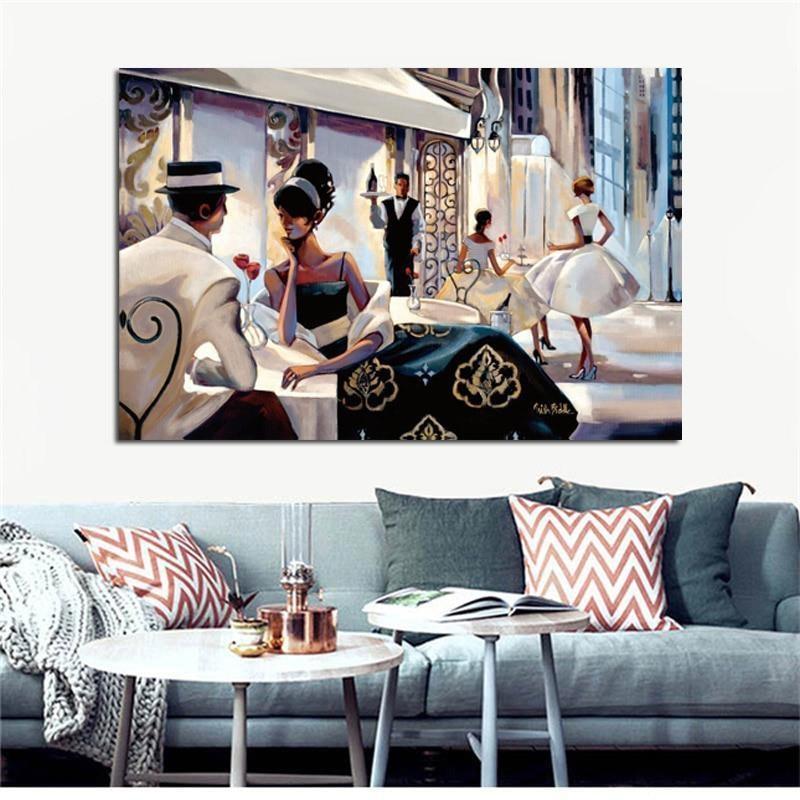 Pittura di coppia americana Vintage