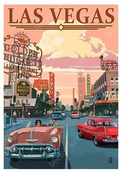 Dipinto Déco vintage di Las Vegas