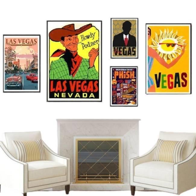 Dipinto Déco vintage di Las Vegas