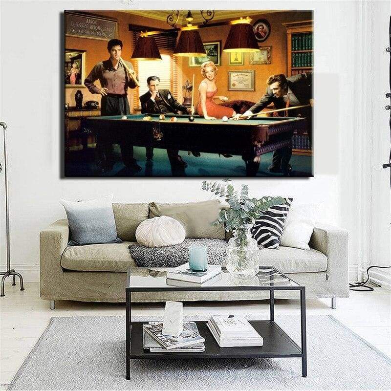 Dipinto Vintage di Elvis Presley