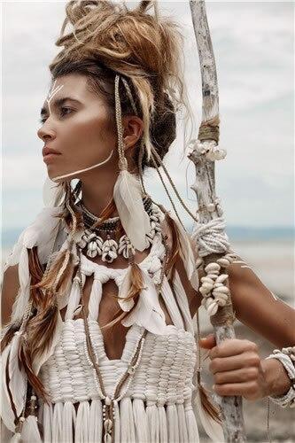Vintage donna nativa americana pittura