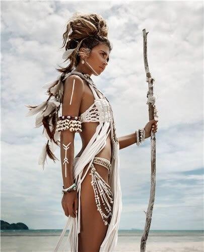 Vintage donna nativa americana pittura