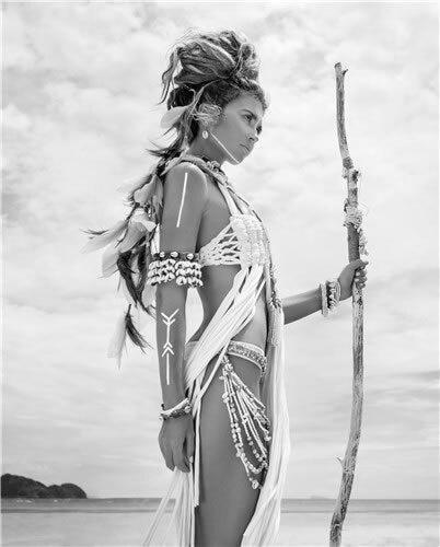 Vintage donna nativa americana pittura