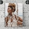 Vintage donna nativa americana pittura
