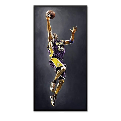 Dipinto Vintage di Kobe Bryant