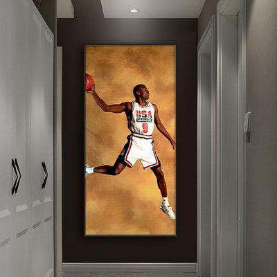 Dipinto Vintage di Kobe Bryant