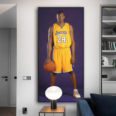 Dipinto Vintage di Kobe Bryant