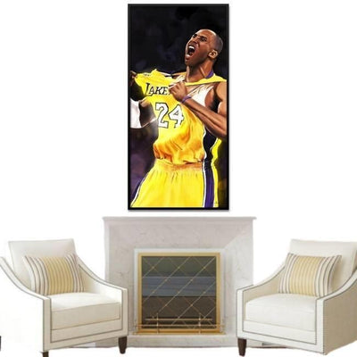 Dipinto Vintage di Kobe Bryant