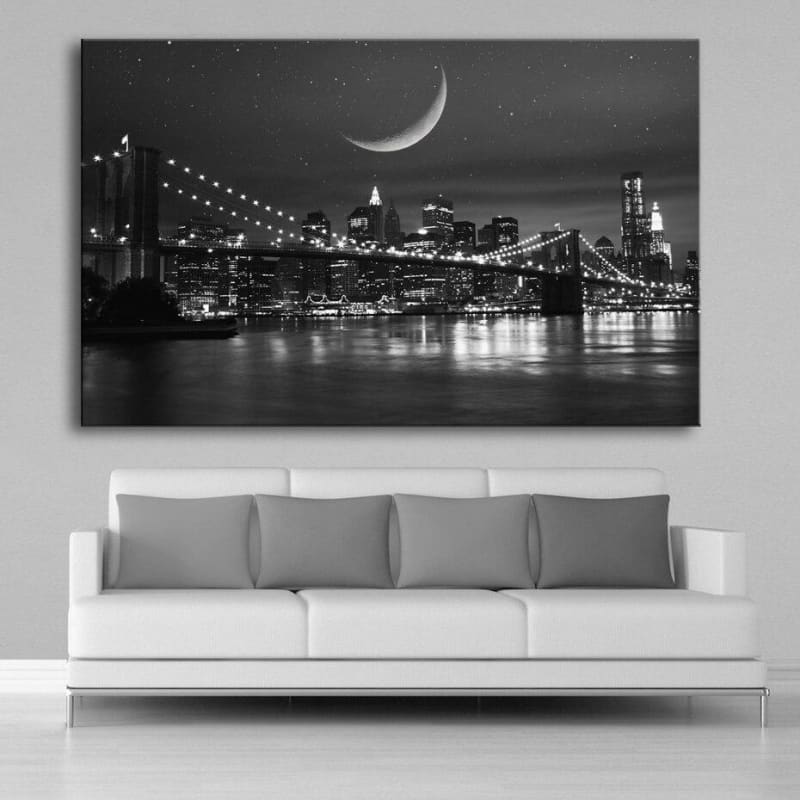 Vintage New York Led tavolo in bianco e nero