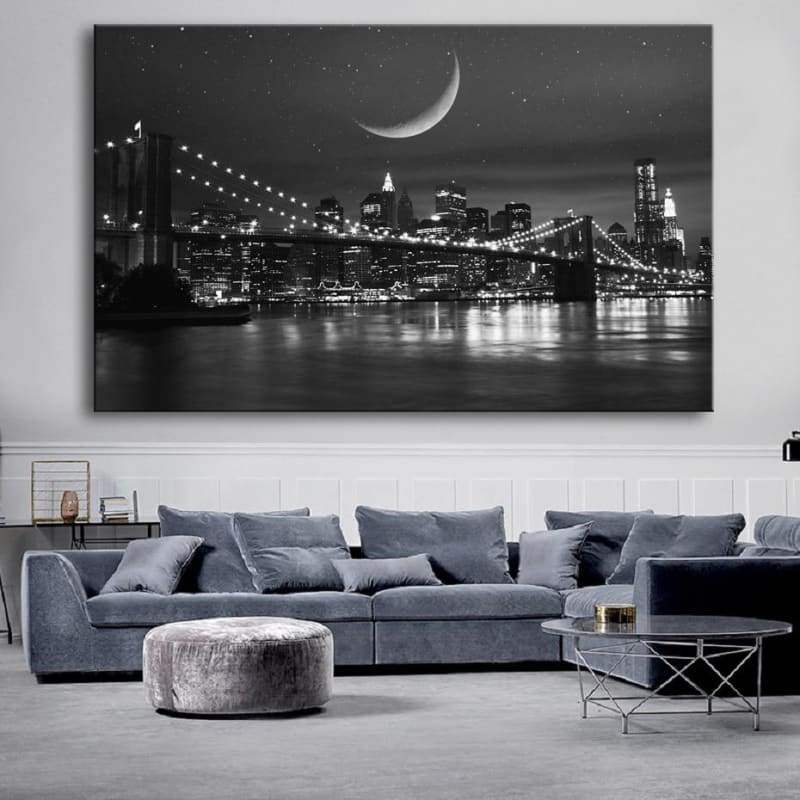 Vintage New York Led tavolo in bianco e nero