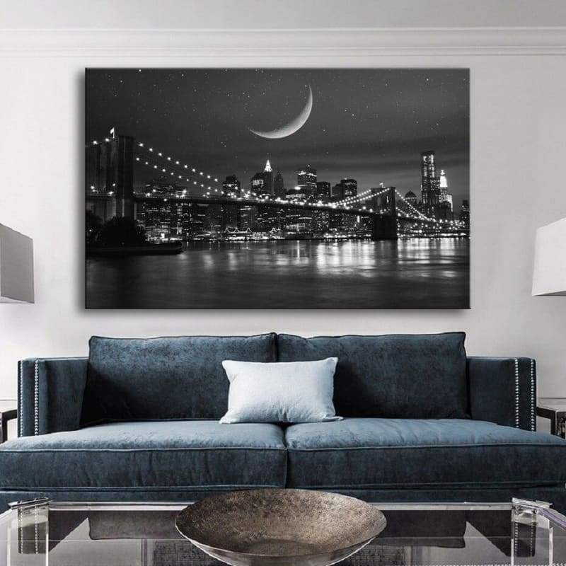 Vintage New York Led tavolo in bianco e nero