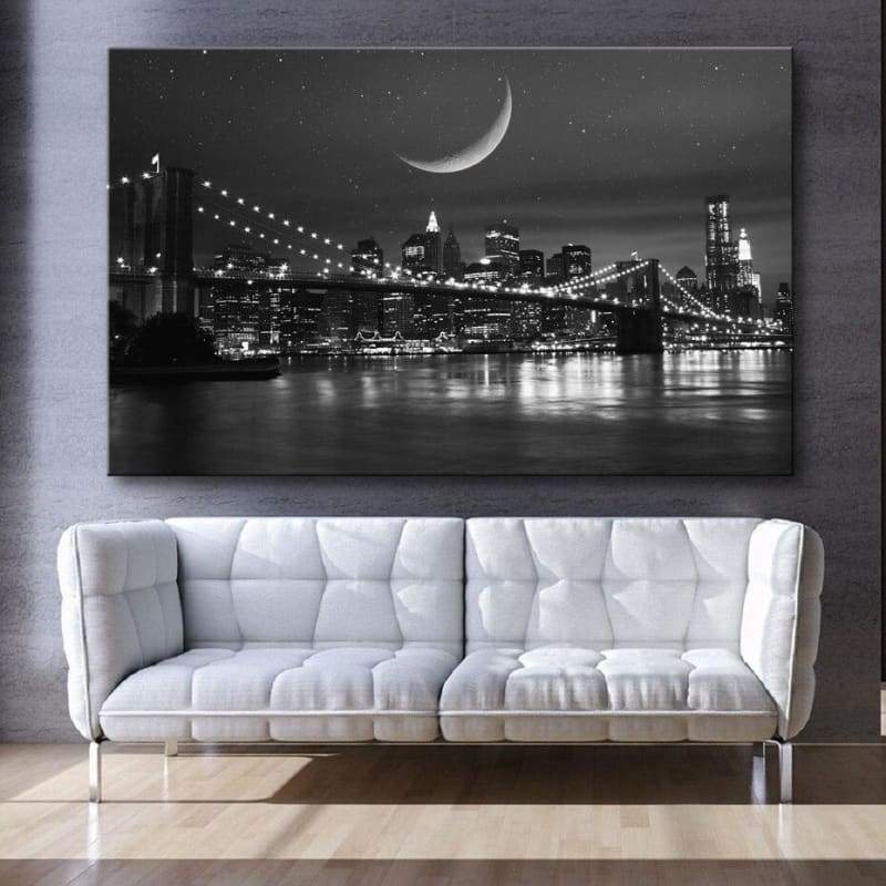 Vintage New York Led tavolo in bianco e nero