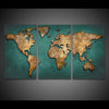Pittura della mappa del mondo Vintage