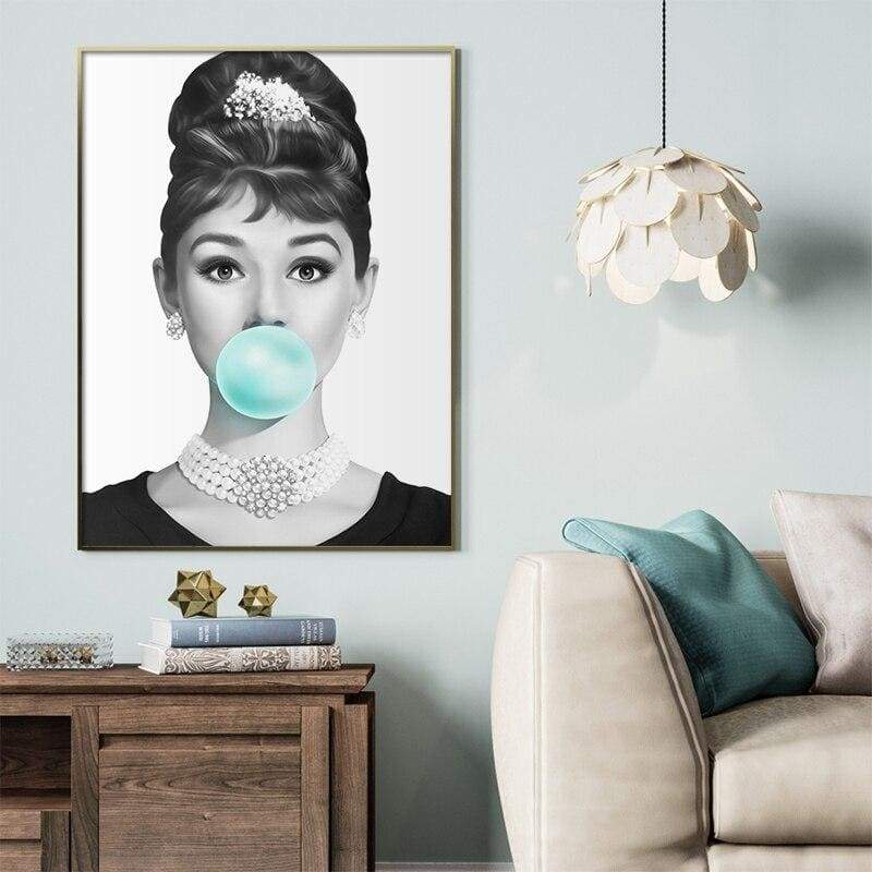 Dipinto di gomma da masticare vintage Marilyn Monroe