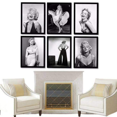 Dipinto vintage Marilyn Monroe in bianco e nero