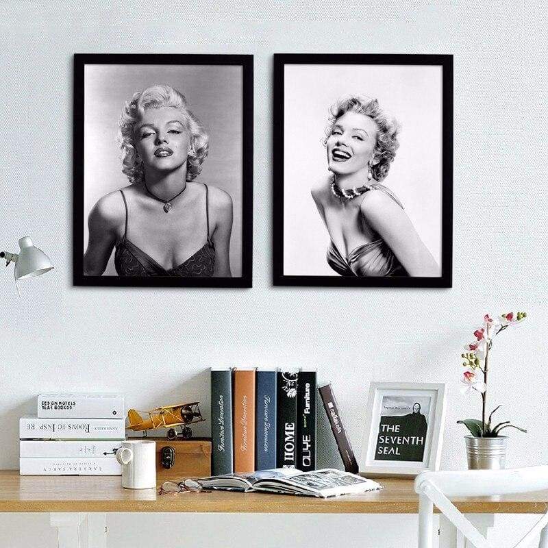Dipinto vintage Marilyn Monroe in bianco e nero